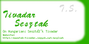 tivadar sesztak business card